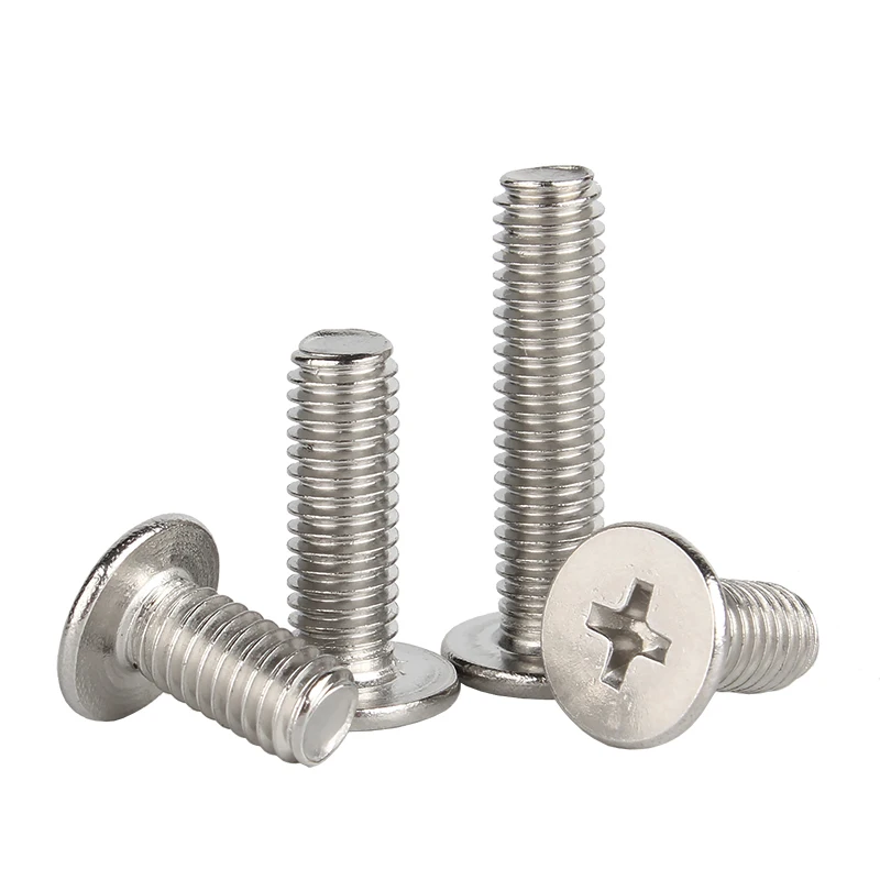 5/ 10/ 20pcs M1.4 M1.6 M2 M2.5 M3 M4 M5 M6 M8 304 Stainless Steel CM Cross Phillips Ultra Thin Super Low Flat Head Screw Bolt