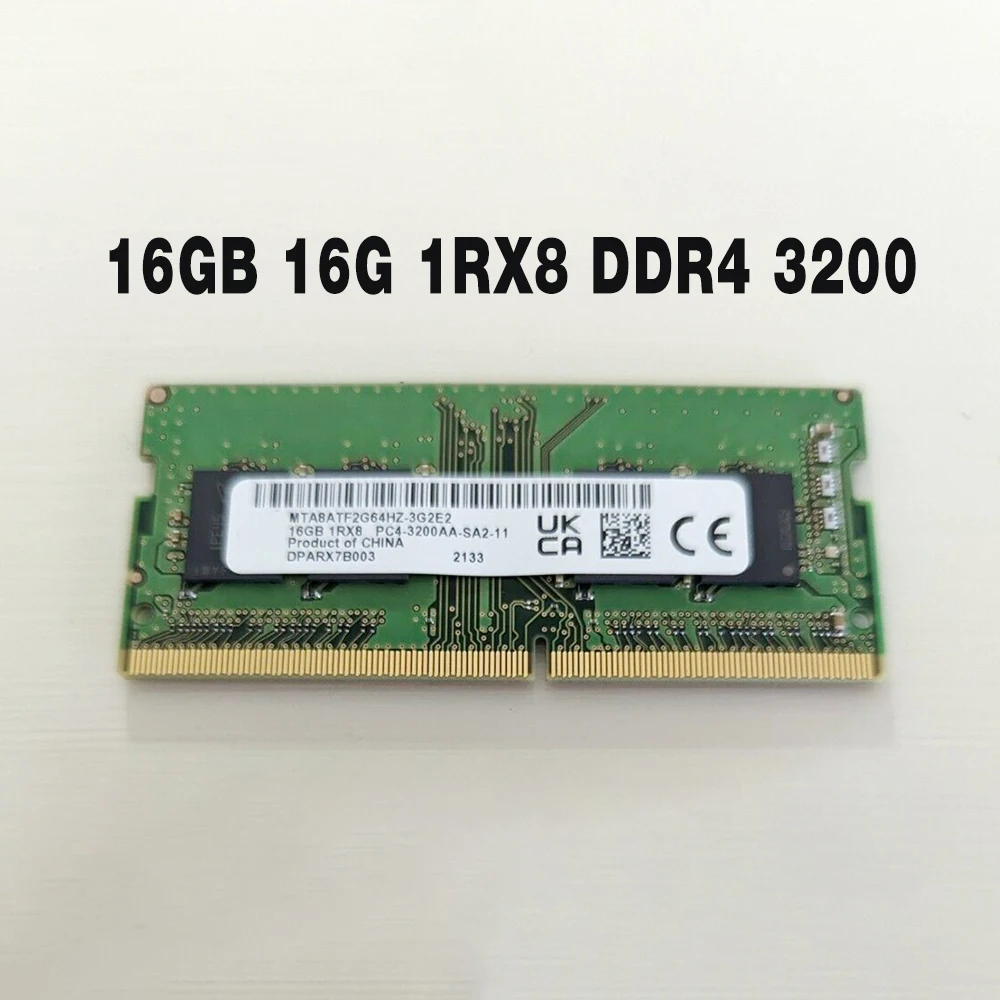 1 шт. для MT RAM 16 ГБ 16G 1RX8 DDR4 3200 PC4-3200AA-SA2-11/E2, память для ноутбука, быстрая доставка, высокое качество