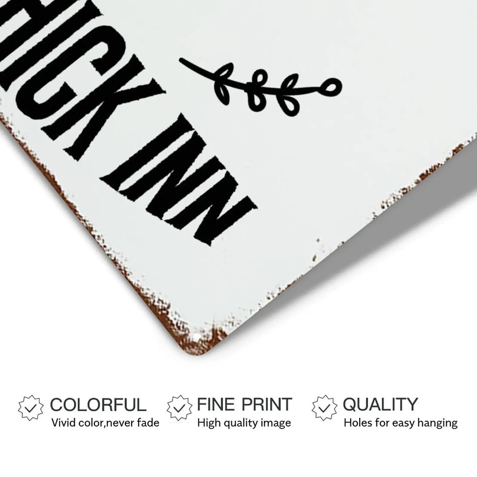 LUIJORGY любовь Цитата металлический знак с надписью цыпленок ИНН Дерево Зерно