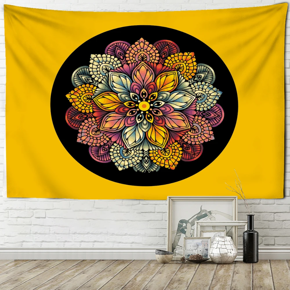

Flower-Shaped Mandala Tapestry Wall Hanging Bohemian Elephant Style Psychedelic Witchcraft Tapiz Hippie Artist Home Decor