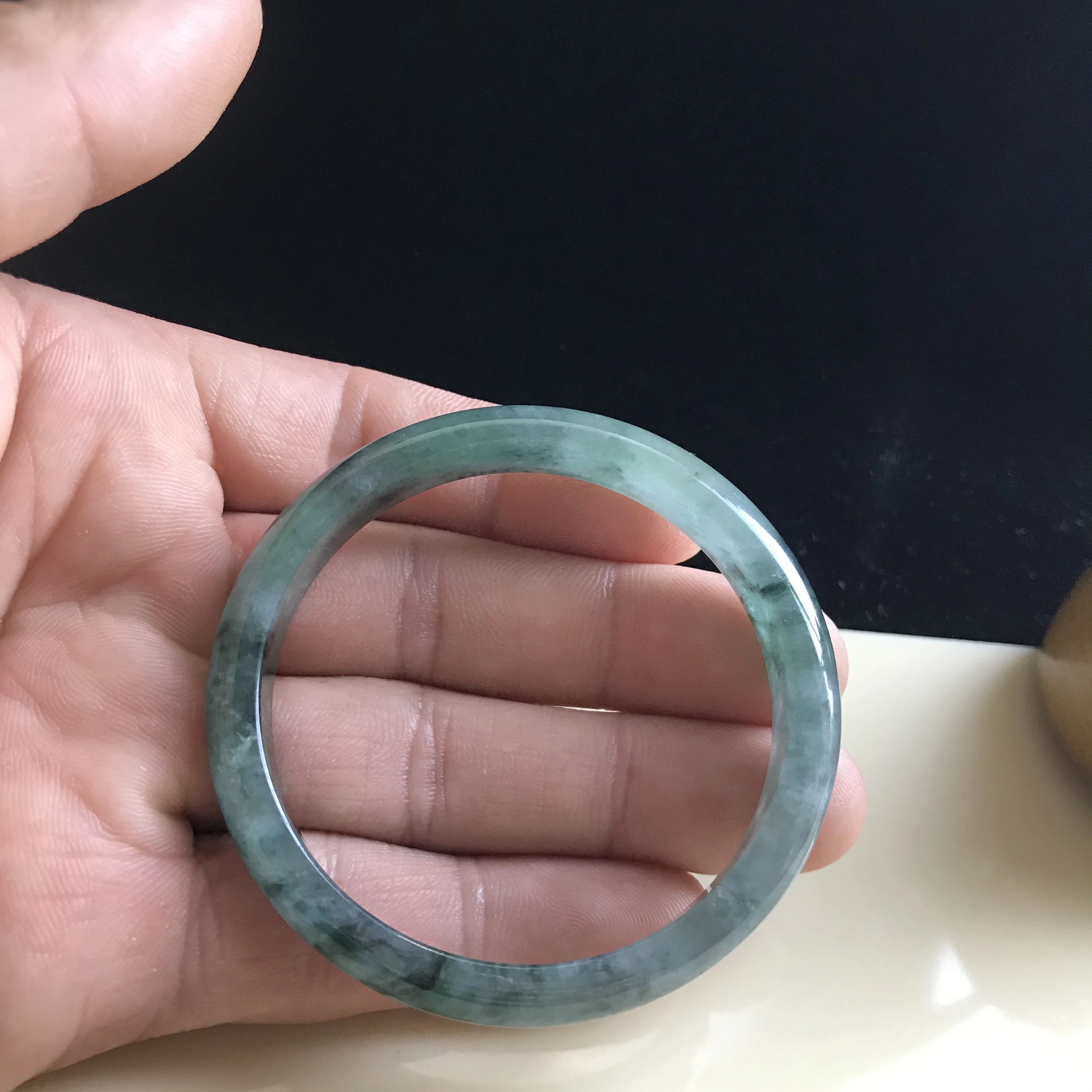 

100% подлинный высококачественный браслет из нефрита в Бирме, ювелирные изделия, женская бижутерия, 58 мм (с сертификатом)