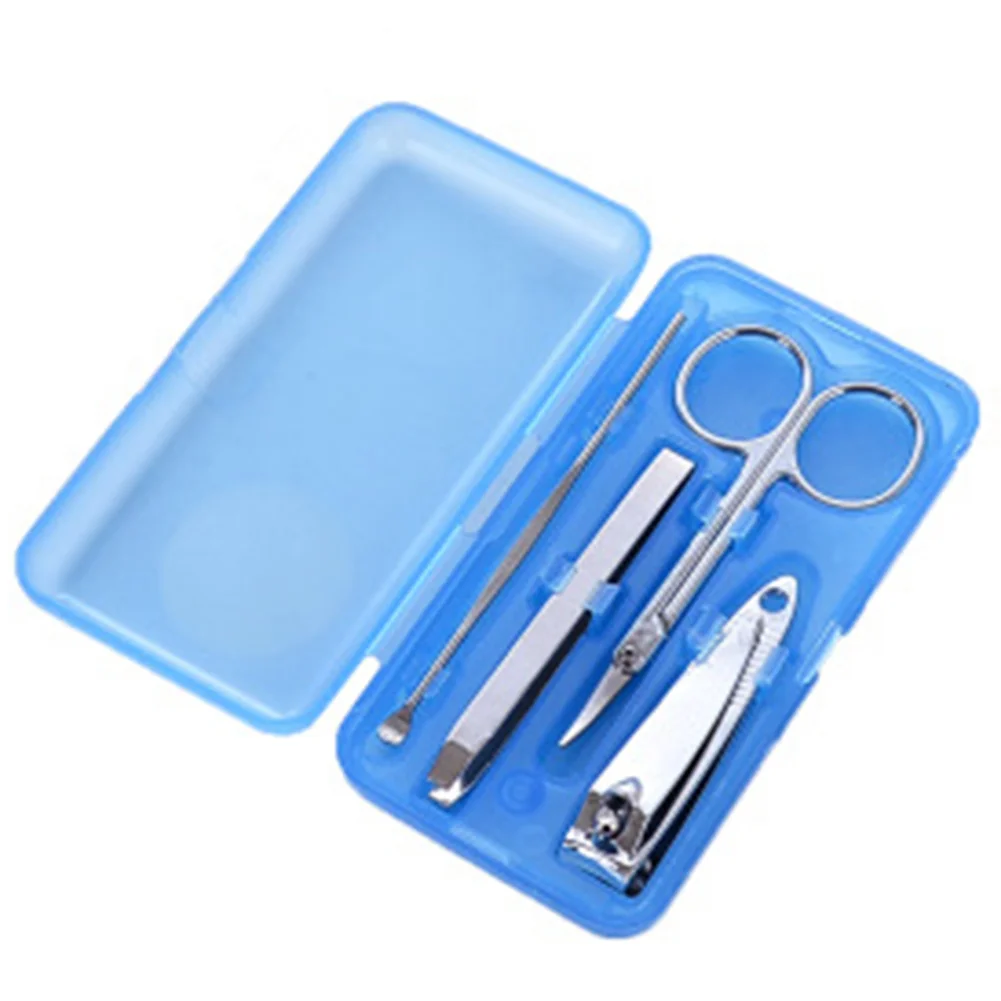 

Mini Eyebrow Scissor Ear Pick Pedicure Manicure Color Randomly Stainless Steel Portable Tools Tweezer Nail Clipper Set