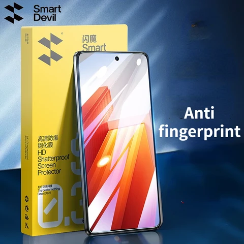 SmartDevil Protective Film for VIVO iQOO 13 12 11S 11 Neo8 Pro IQOO Neo8 HD Transparent Tempered Glass Film Fingerprint Protection