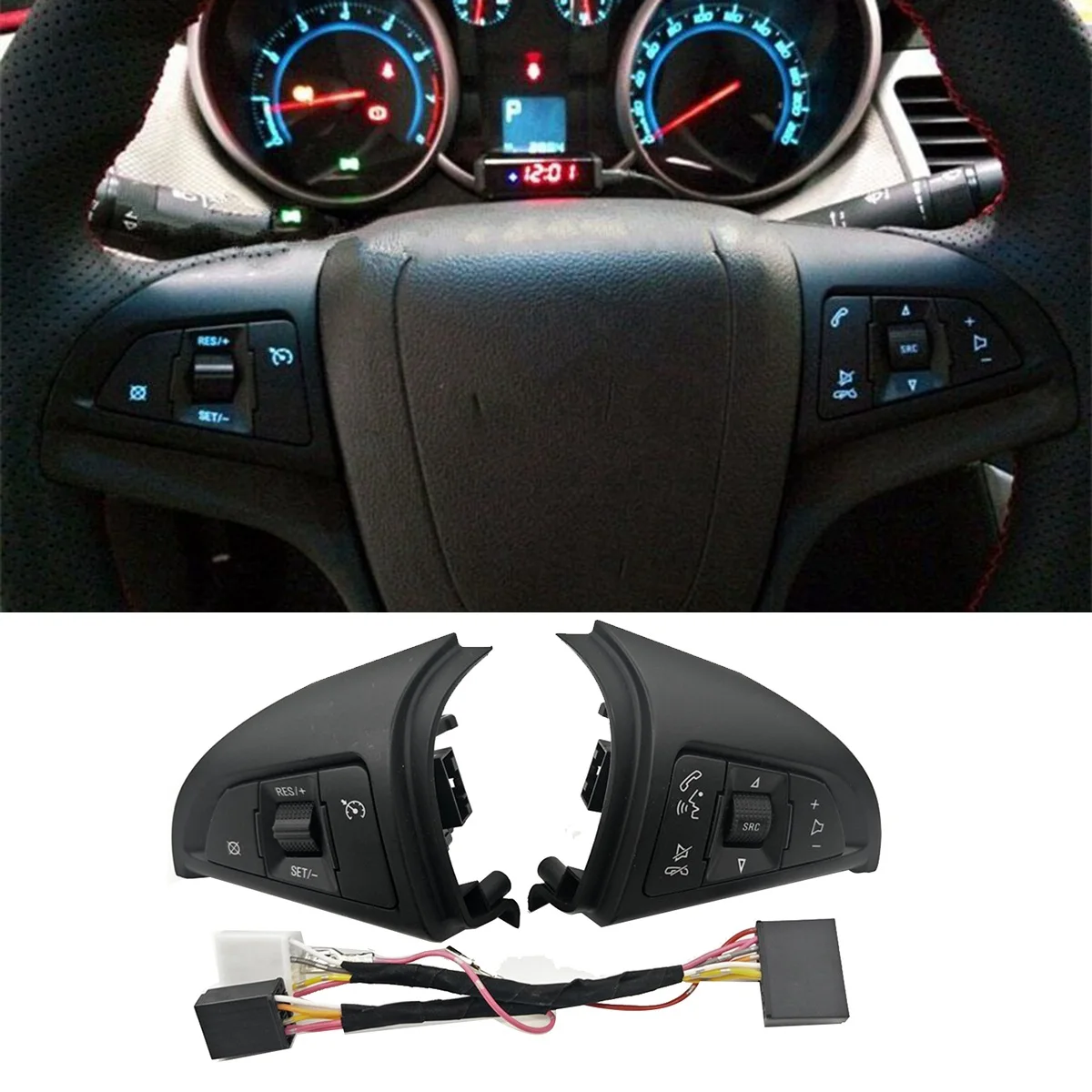 

96892135 Right Volume Control Button Switch for Chevrolet Cruze Malibu 2009 -2014 with Wire Harness
