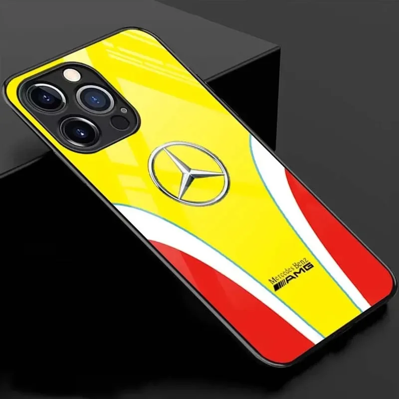 Разнообразный цветной модный чехол для телефона Mercedes Benz iPhone 15 Pro Max 16 14 12 13 Mini 11 Plus X