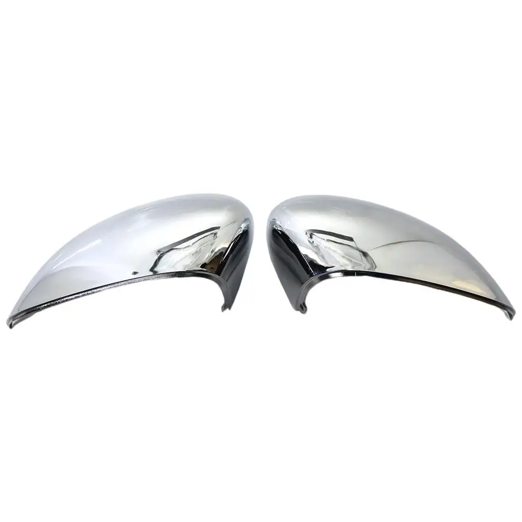 

2Pcs Car Rearview Mirror Cover for Ford Fiesta MK7 2009-2015 Exterior Housing Side Door Wing Mirror Caps 8A6117K747CA Silver