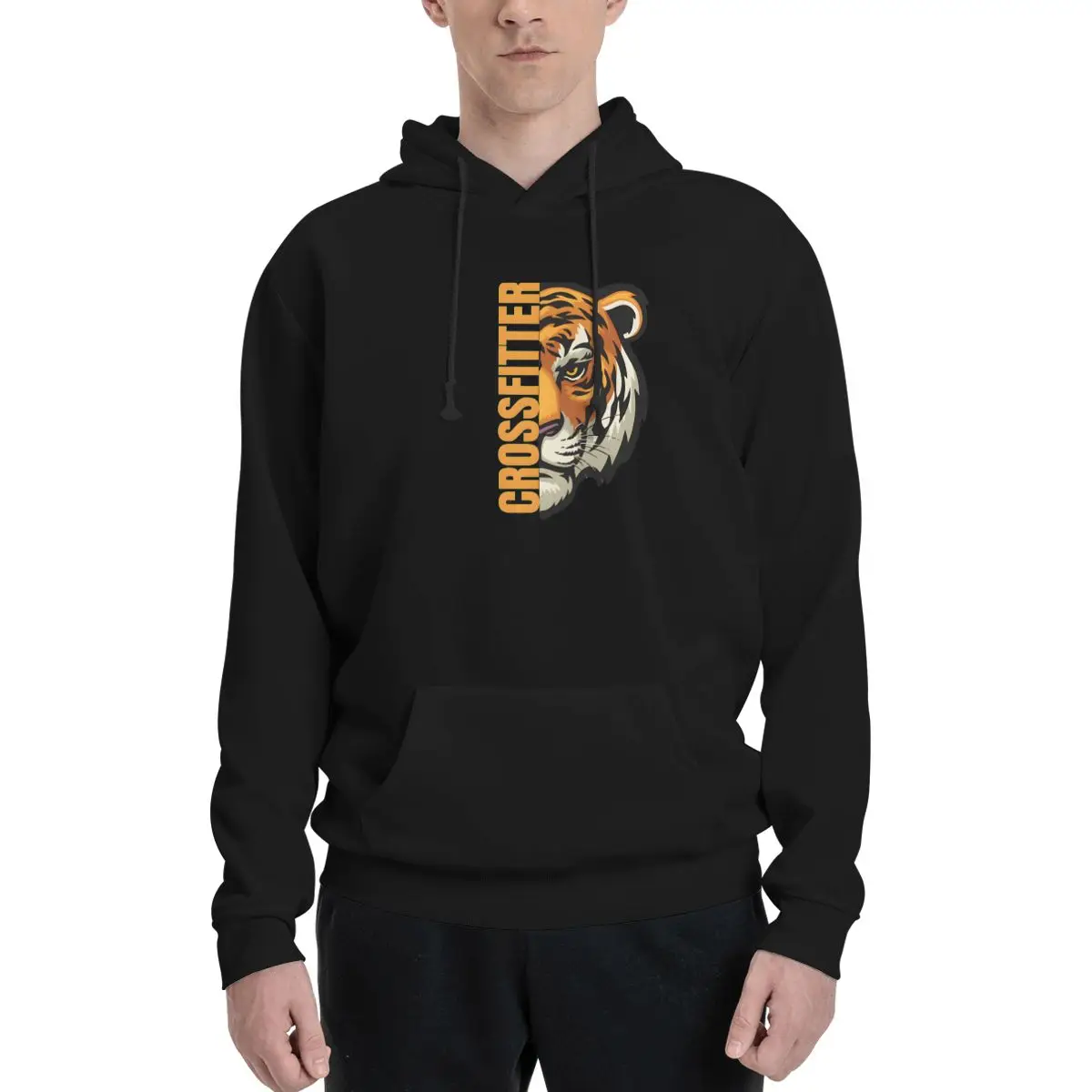 Crossfitter Tiger Дизайн Полиэстер Толстовка Мужская