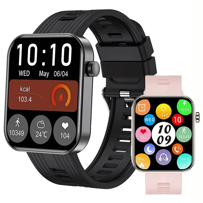 

New FW10 Smart Watch Men's Large Screen Bluetooth Call AI Voice Dial Music Heart Rate Monitoring Waterproof Sports smart watch