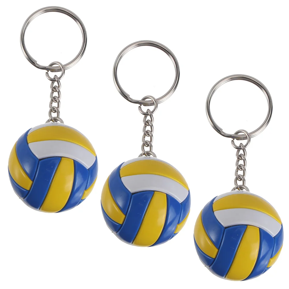 

3 Pcs Girly Car Accessories Volleyball Keychains Bulk Sports Keychain Sports Theme Key Ring Volleyball Ornament Volleyball Gift