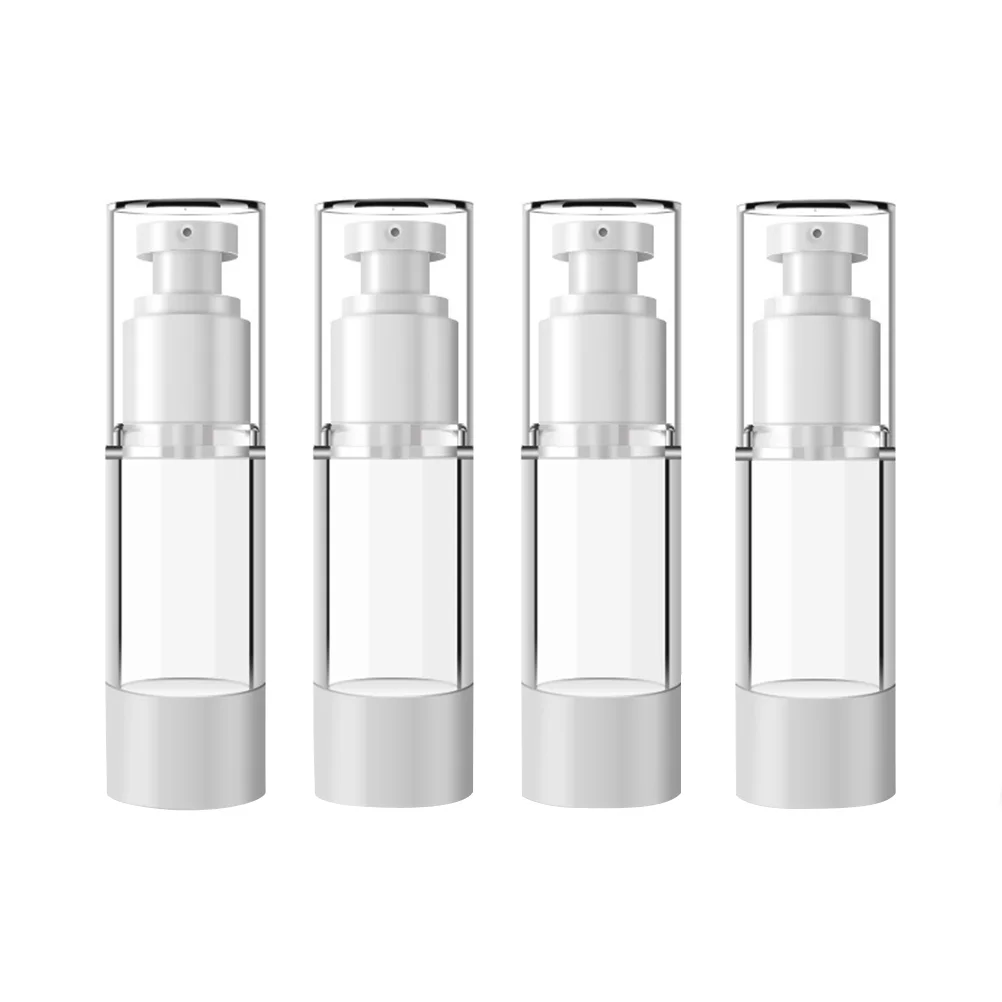4 Pcs Airless Bottles Travel Lotion Container Soap Pump Dispenser Container Spray Travel Bottle