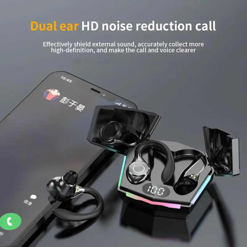 

Noise Reduction Sport Headsets With Mic Ipx5 Waterproof Wireless Headphones Touch Control Earbuds Bluetooth Earphones For Xiaomi