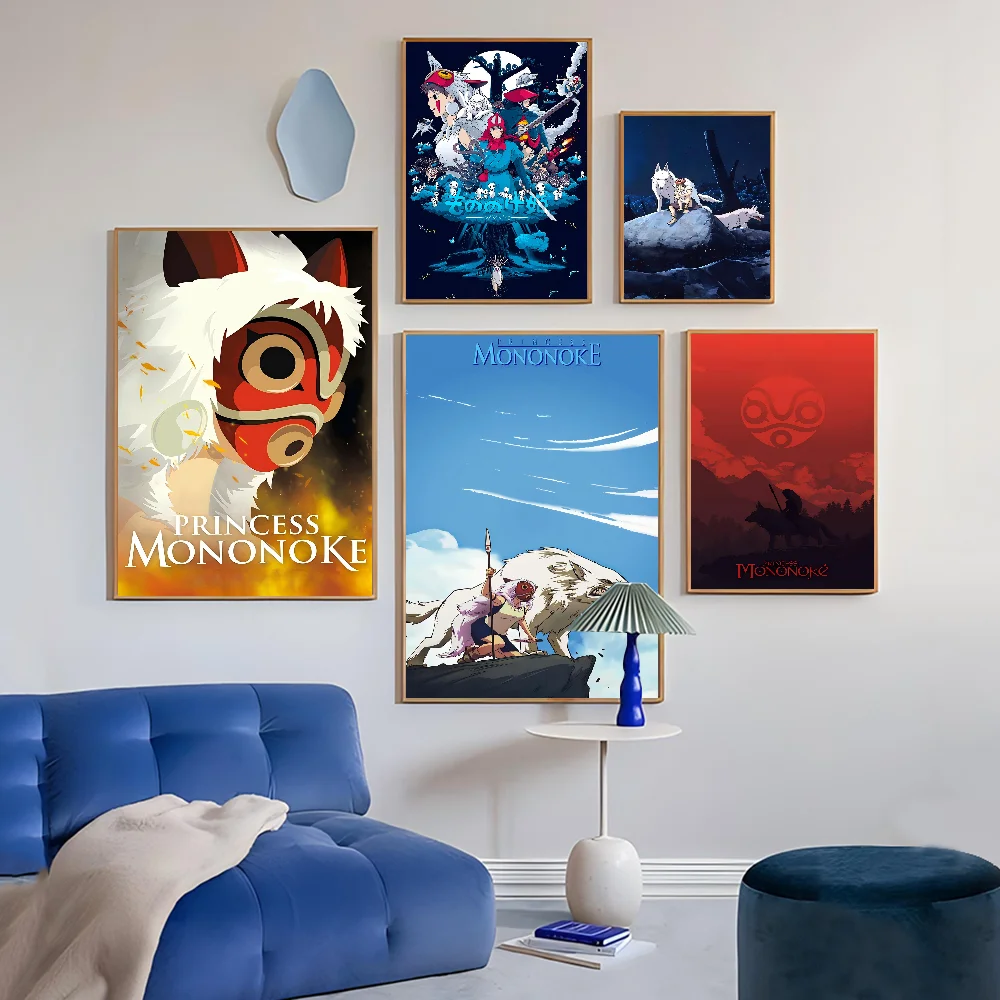 Мультфильм аниме девушка M-Mononoke H-Hime постеры липкие HD качество настенное