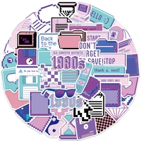 103053pcs cute ins purple pixel graffiti stickers cartoon decal scrapbook laptop phone luggage decoration sticker for girl kid