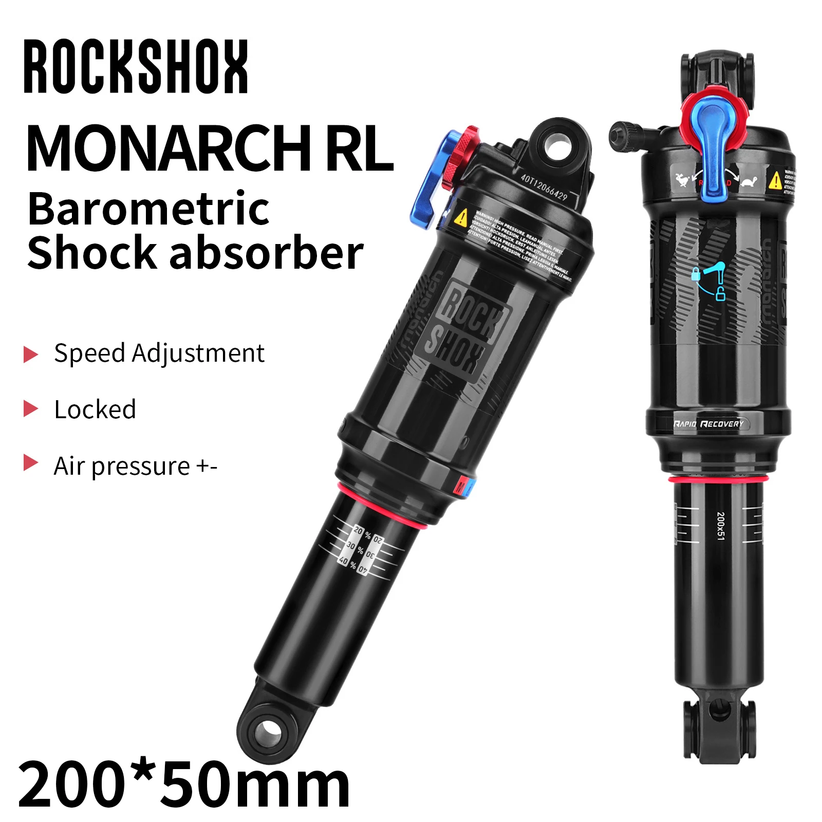 Задний амортизатор ROCKSHOX MONARCH RL 200*50 мм Deluxe Nude RL3 C1