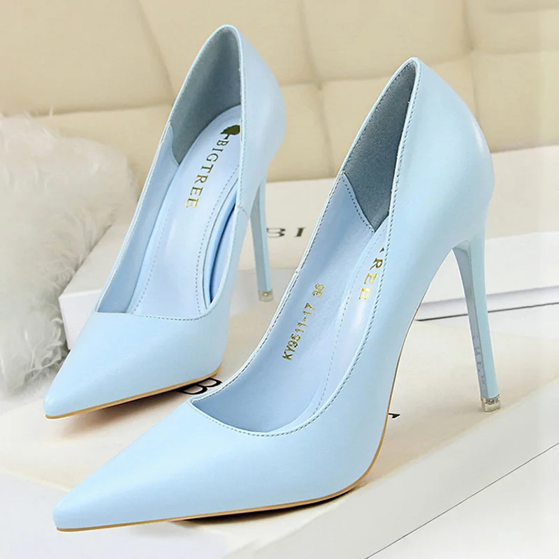 

Stiletto Women High Heels Fashion Soft Leather Women Pumps Elegant Single Shoes for Women Party Wedding Leather Shoes Red White
