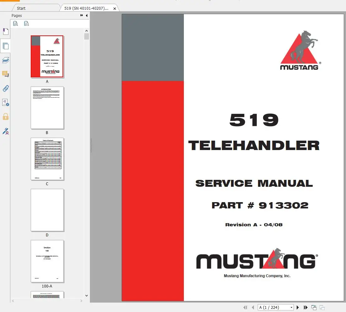 

Mustang Machinery Heavy Equipment 4.14 GB PDF 2022 Service Manuals DVD