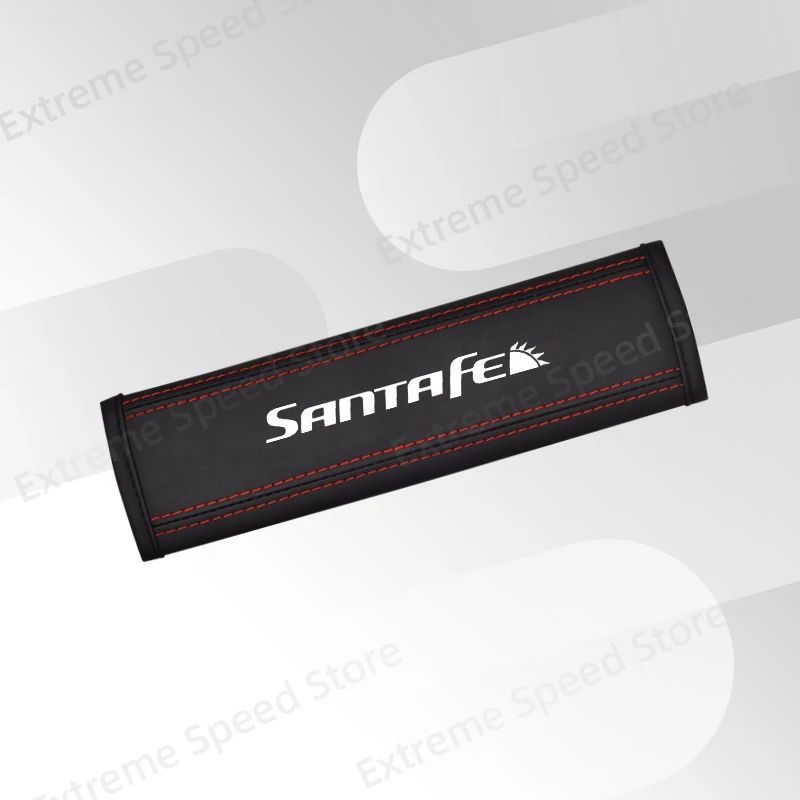 Для Elantra Santa Fe Tucson Эмблема Ix35 I30 I20 I10 Кожаный автомобильный ремень безопасности Подушка Ремень безопасности Аксессуары для защиты плеч