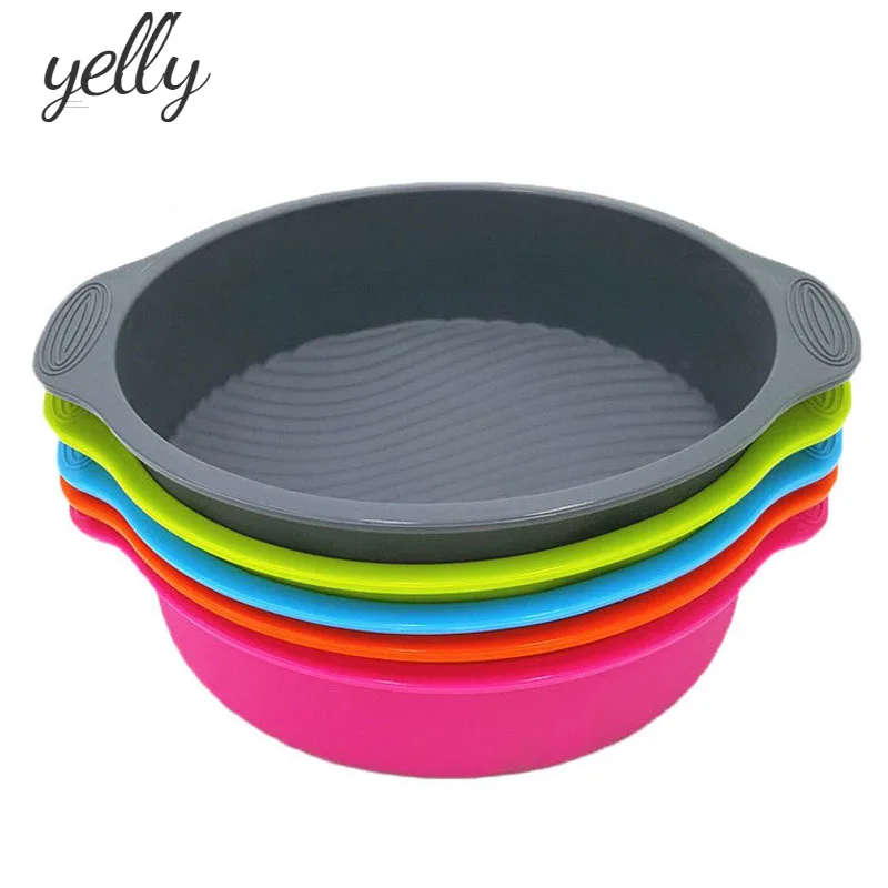 

1 Pcs Durable Round Baking Tray Pastry Silicone Bread Oven Pan Loaf Mould Chocolates Cake Mold Bakeware Kitchen Tool