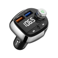 handsfree car kit bluetooth fm transmitter mp3 player support u disk qc 3 0 usb quick charger power adapter