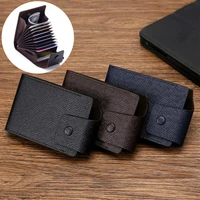 2022 new arrivals unisex leather business id credit card wallet holder name cards case pocket organizer money phone coin bag