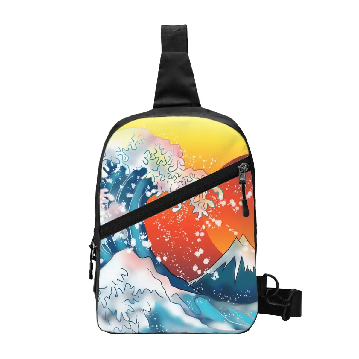 

The Great Wave Off Chest Bag Kanagawa at sunset Leisure Crossbody Bags Men Travel Running Phone Small Bag