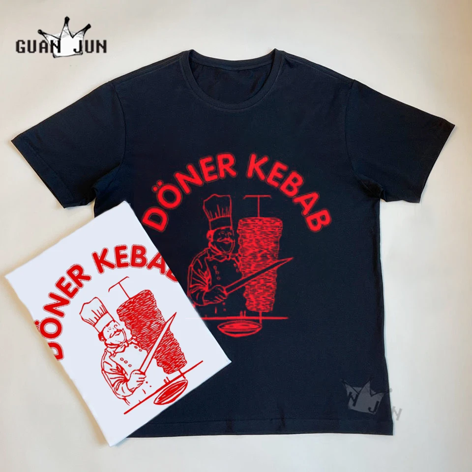 Новинка 2022 Мужская футболка с принтом донера кебаба 80s 90s Винтажная круглым