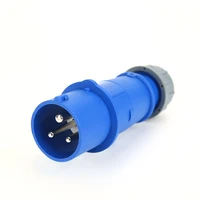 16a 3 pin 220v 250v ip44 2pe waterproof and dustproof industrial field male and female plug socket power industrial connector