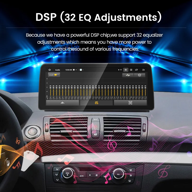 Автомобильный радиоплеер 2 Din Carplay для BMW 1 серии E81 E82 E87 E88 2005-2011 Поддержка 4G LTE 1920*720