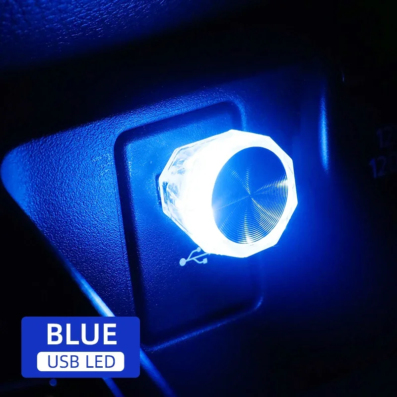 

Миниатюрная Светодиодная Лампа USB Для Интерьера Автомобиля, Атмосферная Подсветка, Ночник