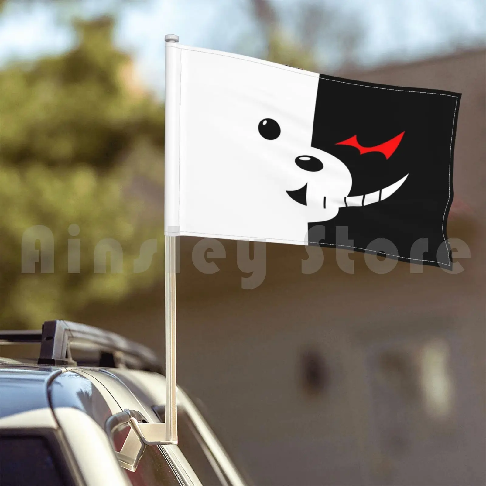 Монокума флаг автомобиля печать на заказ искусственные игрушки Тедди аниме