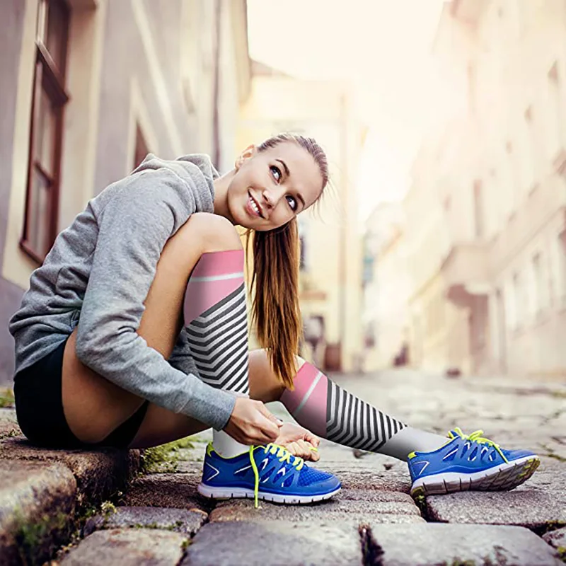 Men Women Compression Socks Varicose Veins Medical Outdoor Sports Cycling Compression Socks Long Tube Nylon Pressure Stockings