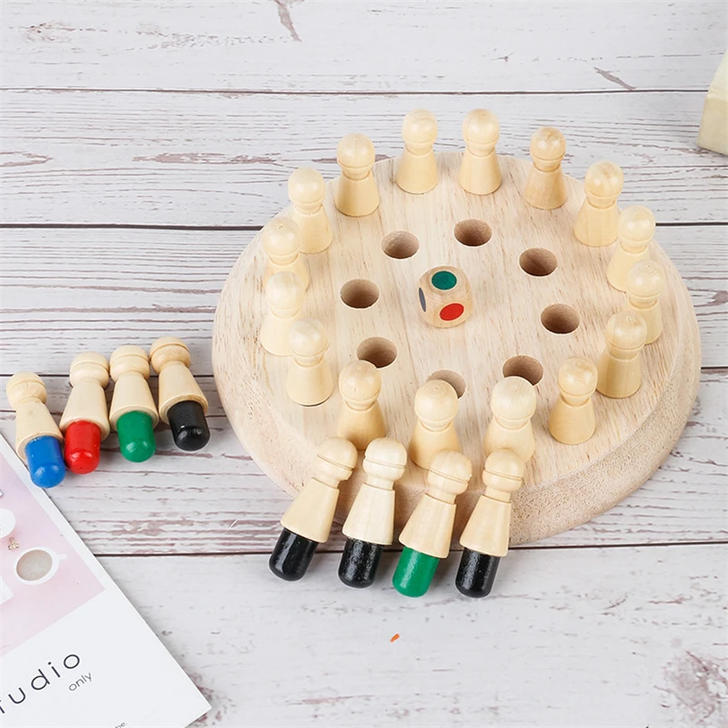 

Montessori Educational Wooden Toys Learning Color Sensory Toys Memory Match Stick Chess Puzzle Game Party Game For Children D65Y