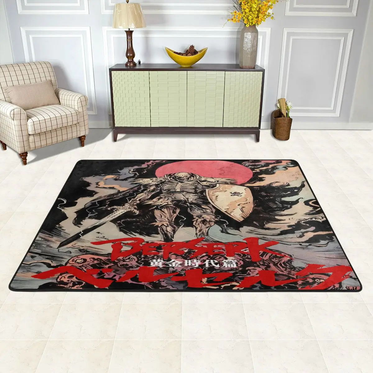 Коврик Berserk в виде черепа рыцаря Amp Nosferatu Zodd простой мультяшный пушистый пляжный