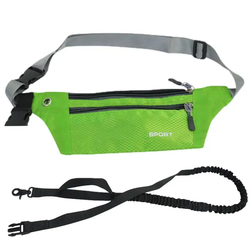 

Dog Walking Belt Hands Free Dog Leash Waist Dog Running Leash For Medium To Large Dogs Retractable Bungee Leash With Pouch
