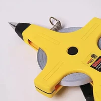 fast back open reel long tape measure with double coated clear scale tape comfortable handle measuring tool durable
