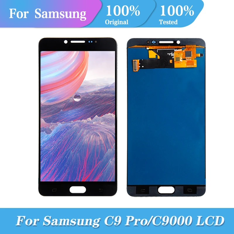 

ЖК-дисплей с сенсорным экраном и дигитайзером в сборе, OLED C9 Pro дисплей для Samsung Galaxy C9000, C900F, C9008, C900Y, с инструментами, 1 шт.