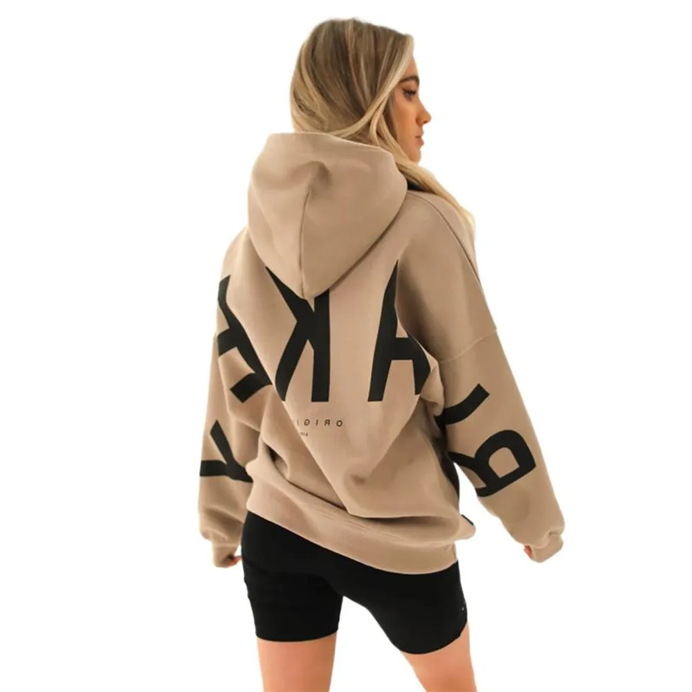 Женский винтажный пуловер с капюшоном