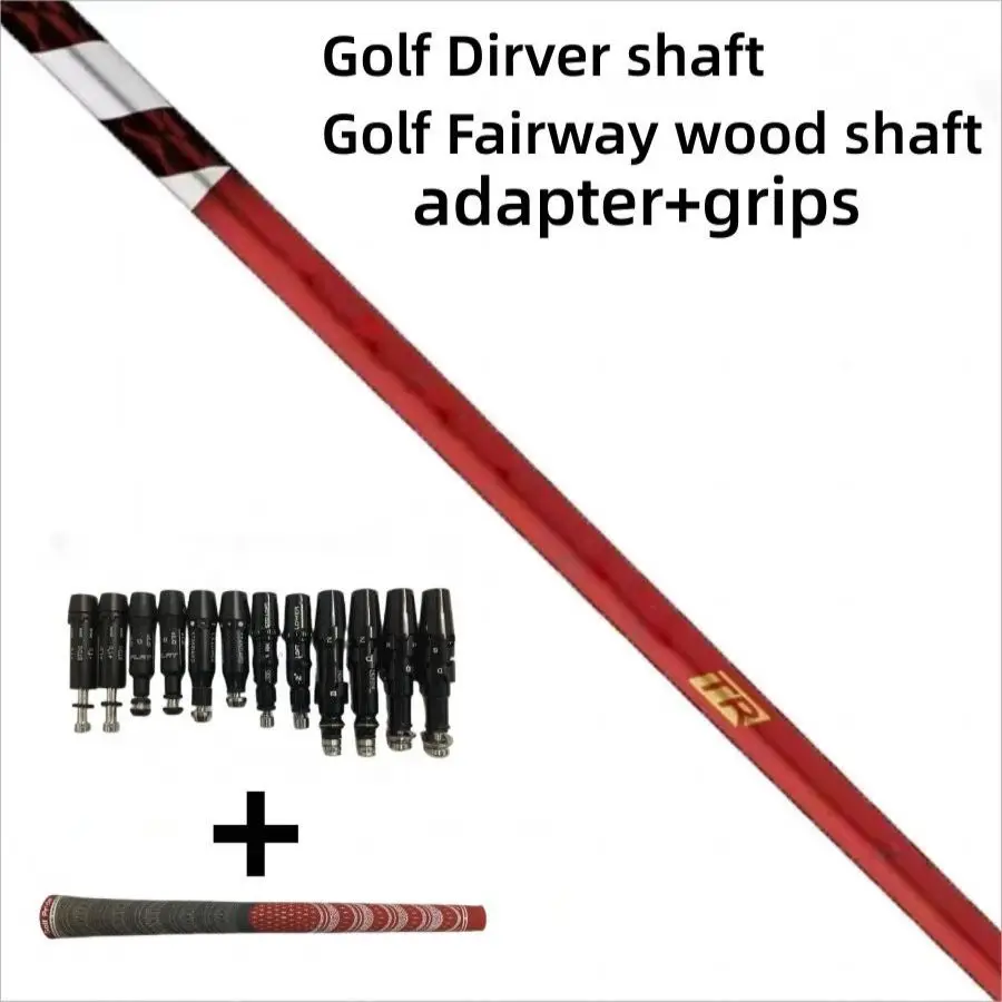 

New Golf clubs shaft red TR 5/6/graphite material golf driver and Fairway wood shaft Install sleeve and grip