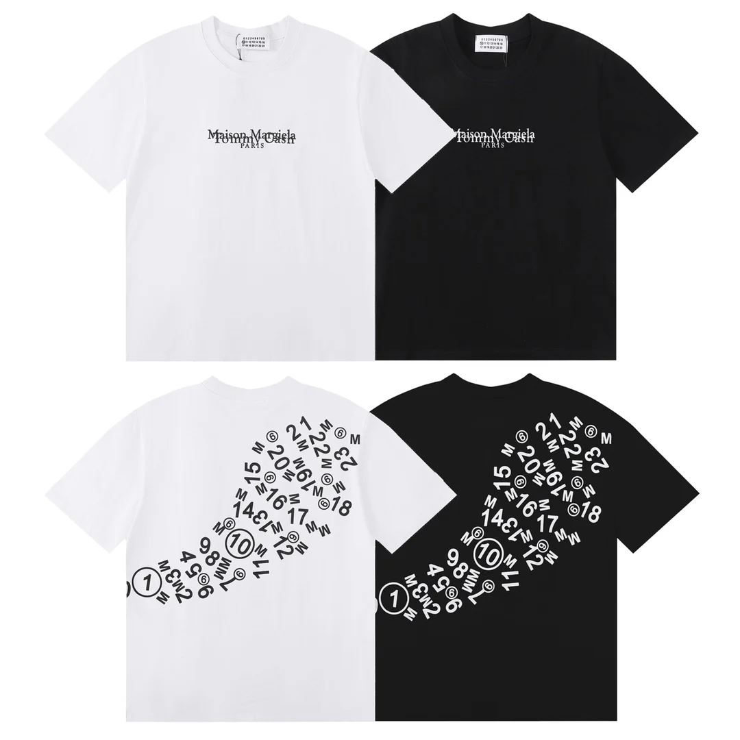 

Maison Margiela T-shirts Summer Men's Women's 23SS New MM6 Letters Printing Couple Oversized Short Sleeve Harajuku T-Shirt Tops