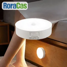 Motion Sensor LED Light USB Nightlights Chargeable Lamp for Kitchen Bedroom Stairs Hallway Cabinet Closet Wardrobe Night Lights