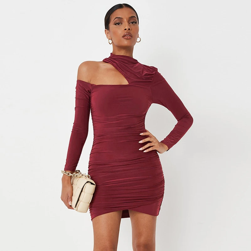 

Pareo Beach For Women Clothes Summer Suit Dress 2022 New Neck Long Sleeve Buttocks Print Sexy Hollow Out Slim Polyester Sierra