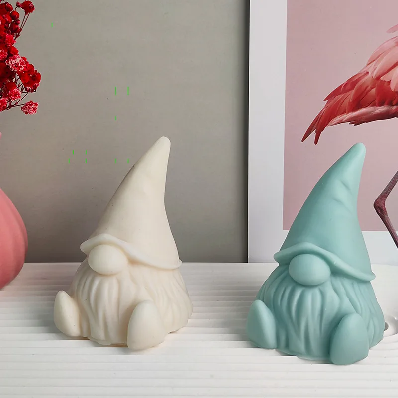 

Силиконовая форма в виде Санта Клауса для изготовления свечей, форма для мыла ручной работы на Рождество, форма для самостоятельного изгото...