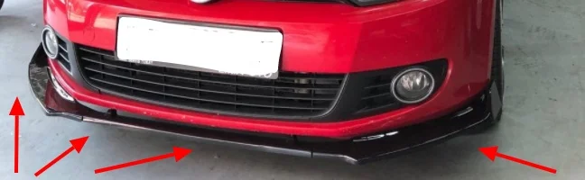 Комплект для Volkswagen Golf 6 MK6 комплект переднего бампера губ спойлер сплиттер