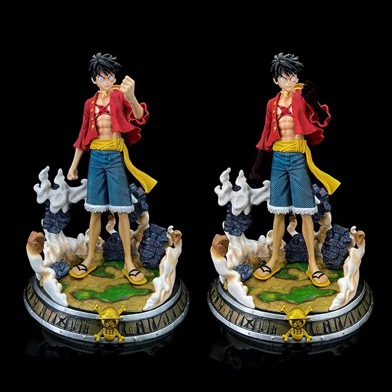 One Piece GK Luffy Roronoa Zoro PVC Action Figure Collection Statue Model Figurine Children Kid Toy Gifts 36cm