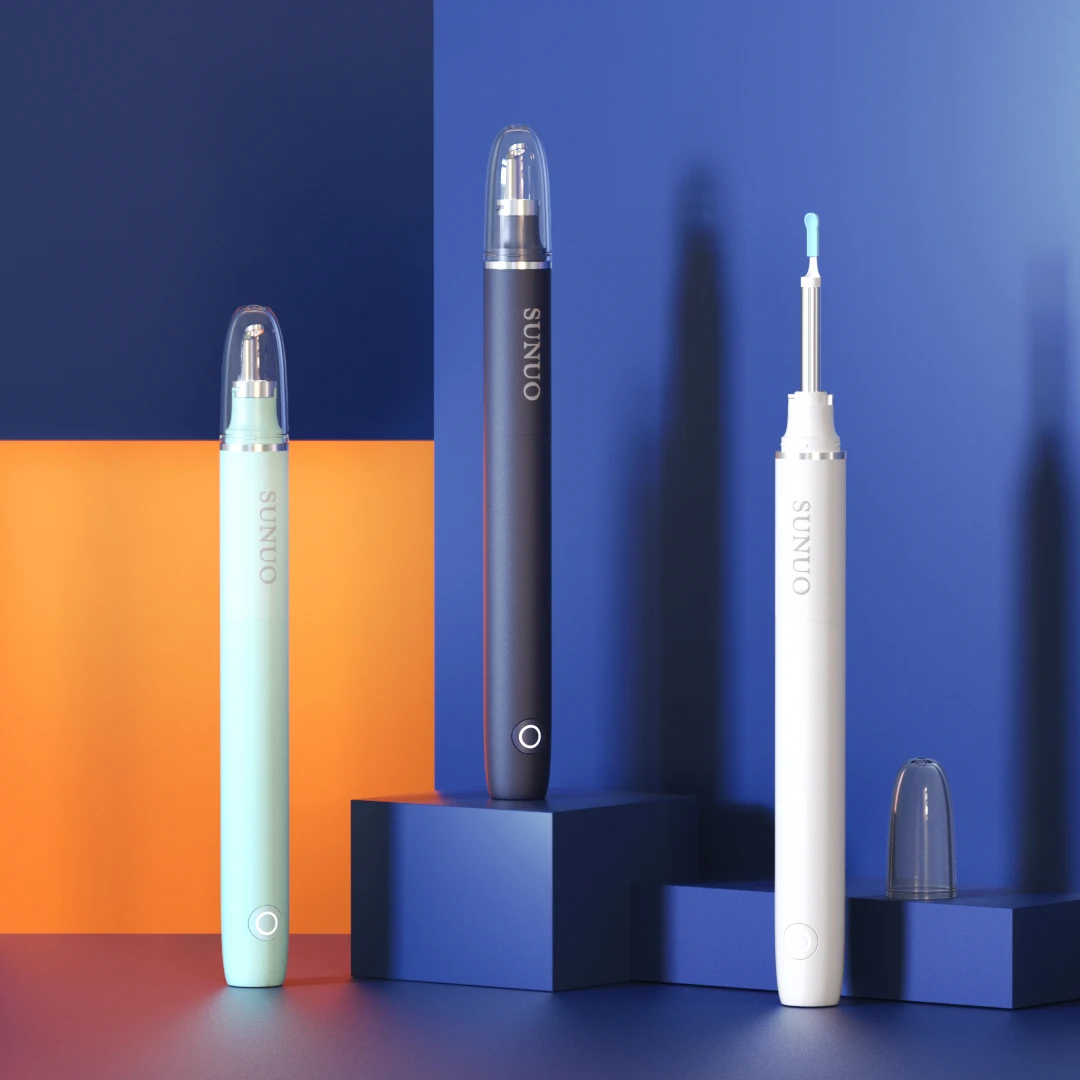 

Support Custom Visual Smart Ear Wax Cleaning Kit Otoscope Endoscope Camera Wifi Wireless 1080P With Led Light 6 Axis