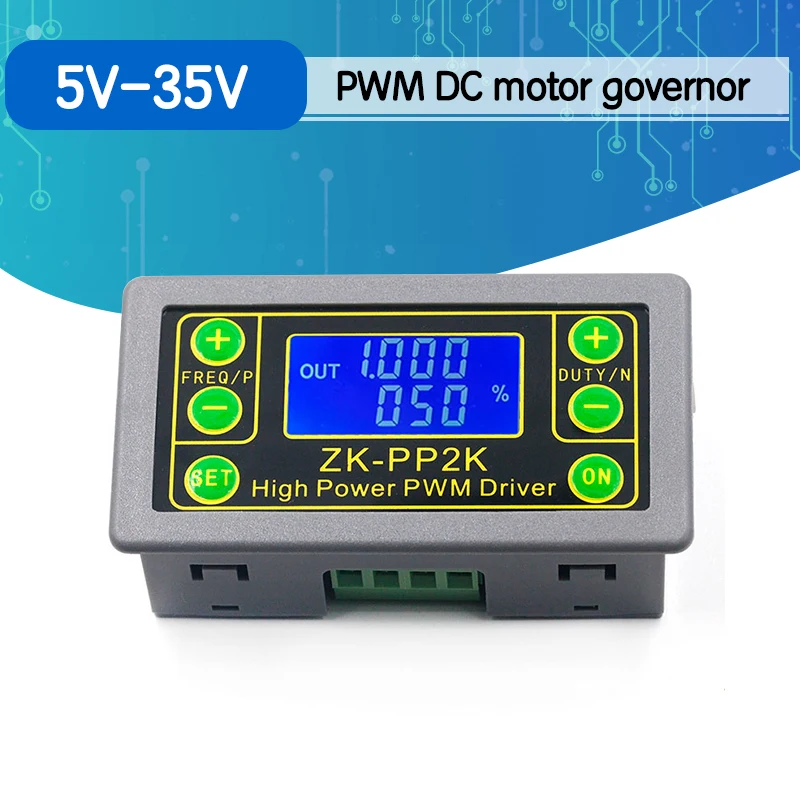 ZK-PP2K PWM DC 3 ~ 30V 12V 24V регулятор скорости двигателя 8A 150W регулируемый светодиодный