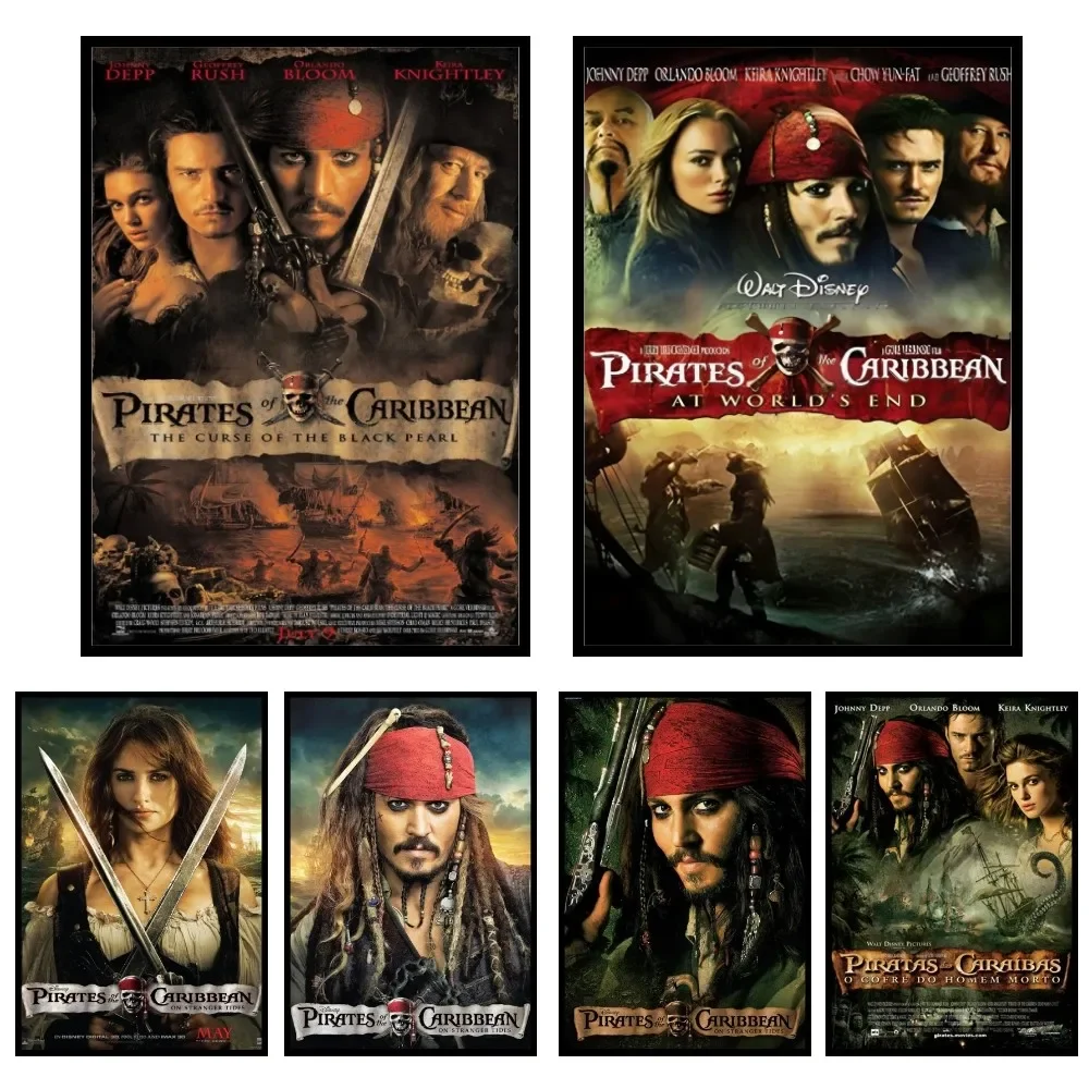 Классический постер фильма Пираты Карибского моря бумажный принт домашний вход