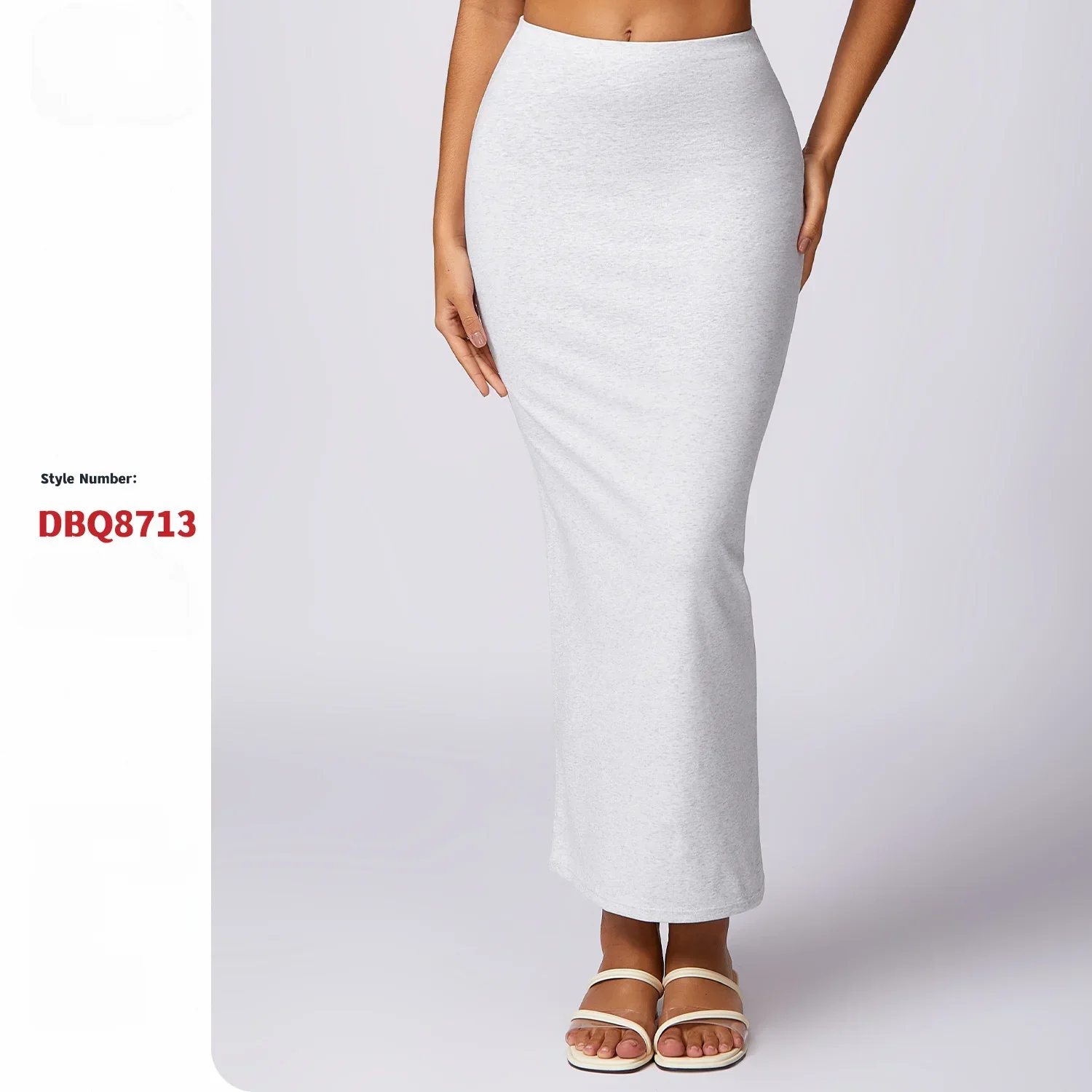 Женская длинная юбка-футляр с высокой талией облегающая универсальная