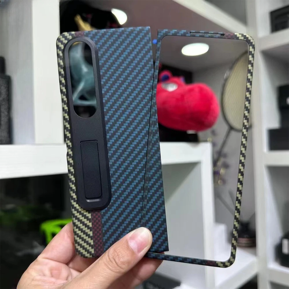 

Dropshipping Real Aramid Fiber Carbon Fiber For Samung Galaxy Z Fold 4 Fold4 Anti-fall Thin Phone Z Fold 4 5G CASE Cover