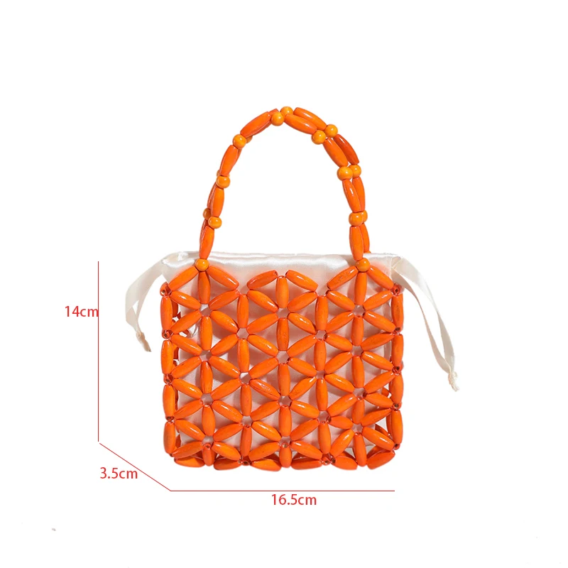 Дизайнерская пляжная сумка для женщин летняя плетеная деревянная Сумочка с